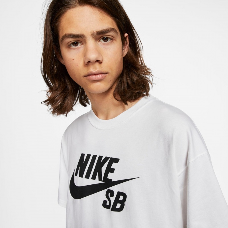 Camiseta Nike Sb Logo Branco