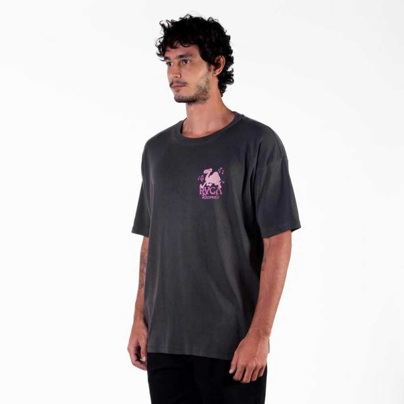 Camiseta RVCA Records Preto