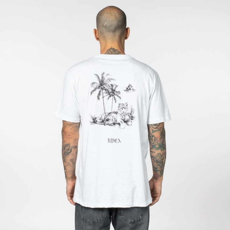 Camiseta RVCA Tiger Beach Branco