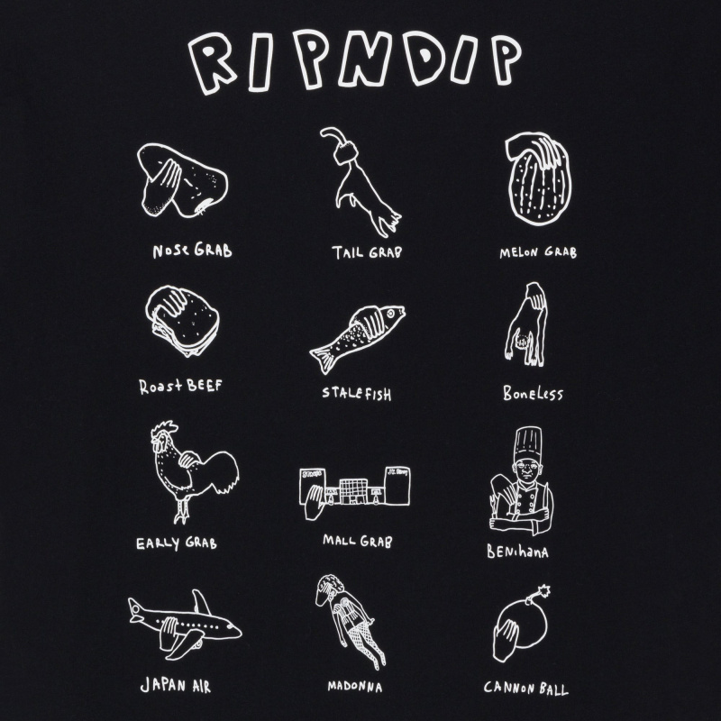 Camiseta RipnDip Grabs Preto