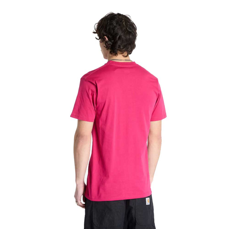 Camiseta Vans Left Chest Logo Rosa