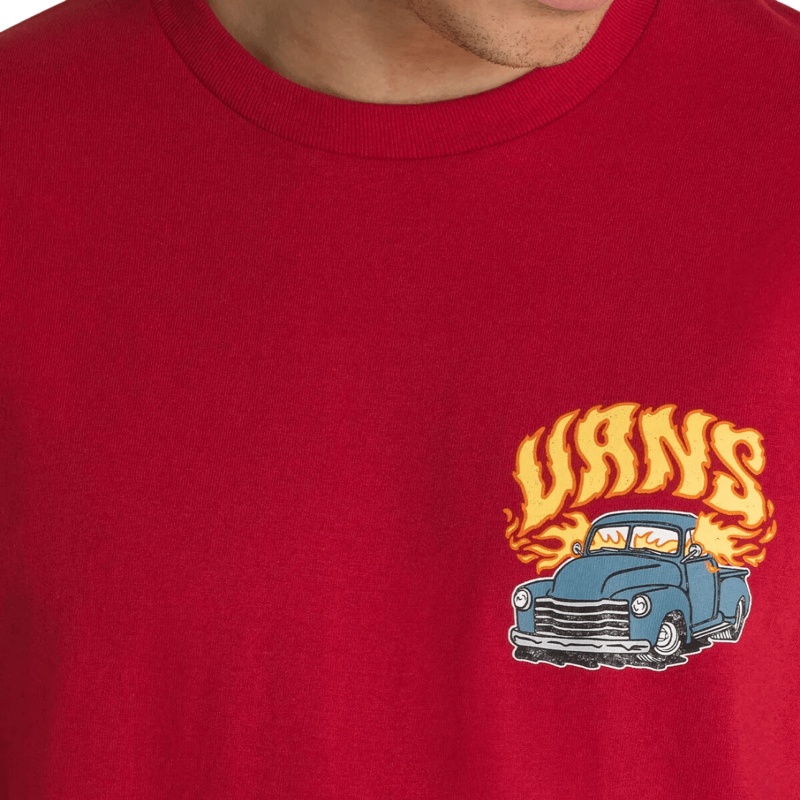 Camiseta Vans Running On Empty Vermelho