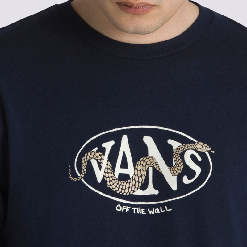 Camiseta Vans Snaked Logo Azul