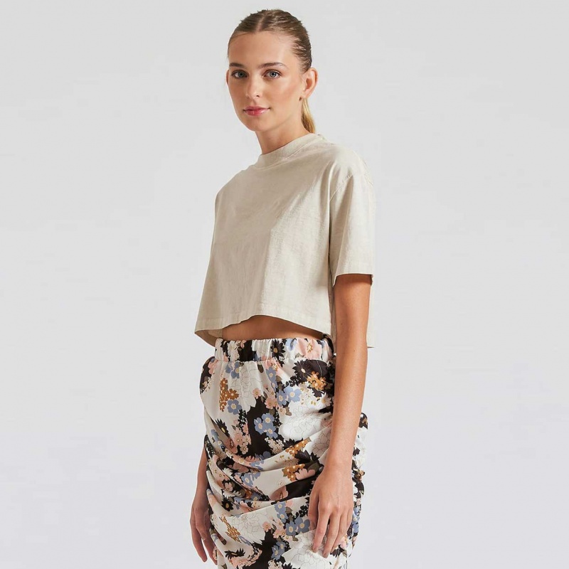 Blusa Volcom Single Stone Cropped Bege