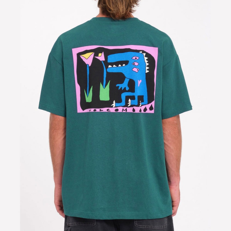 Camiseta Volcom Dino Verde