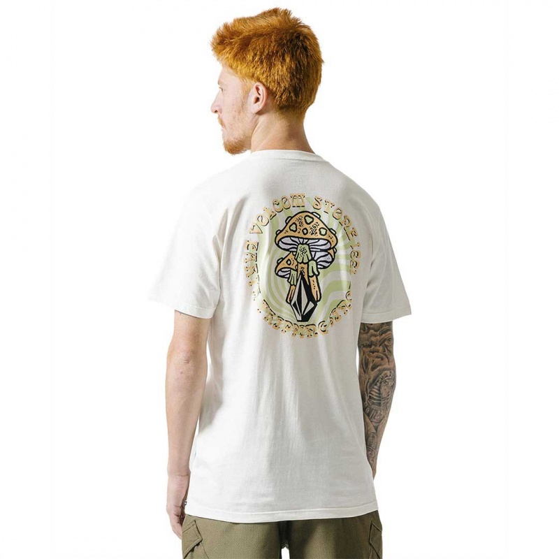 Camiseta Volcom Psychike Bege