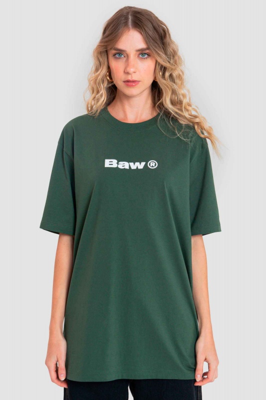Camiseta Baw Regular Logo Verde