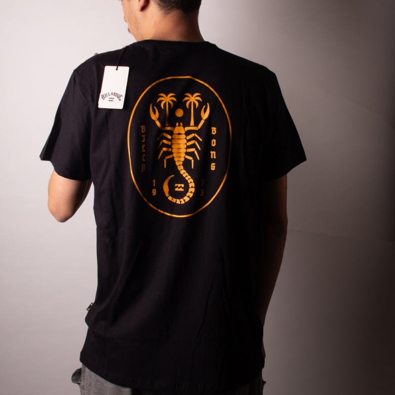 Camiseta Billabong Scorpion Wave Preto