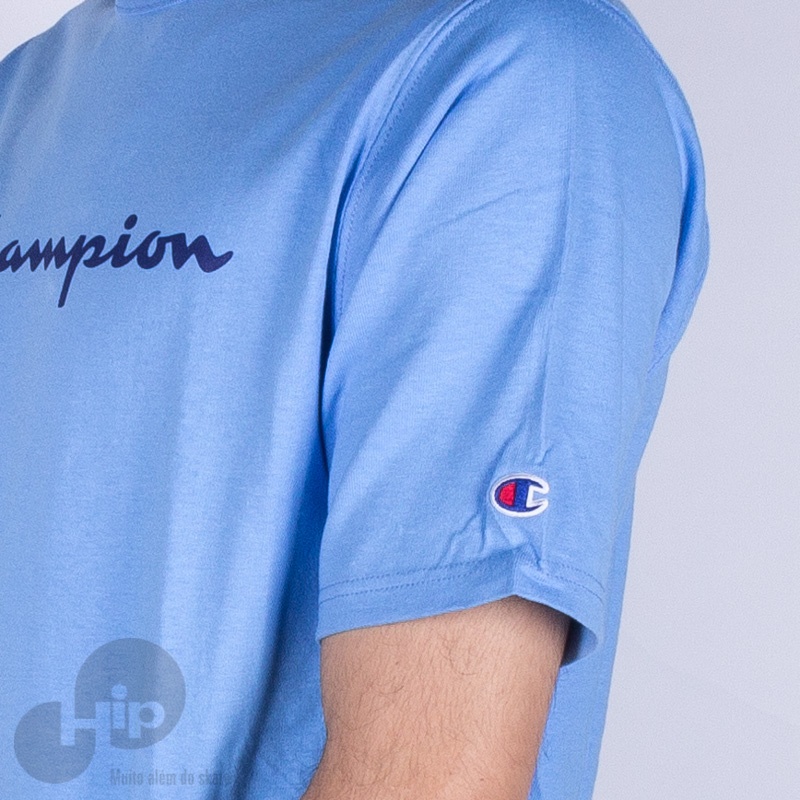 Camiseta Champion Graphic Tee Heritage Azul Claro