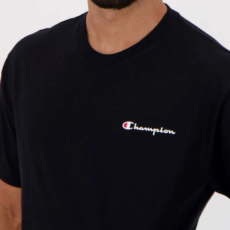 Camiseta Champion Logo Mini Script Preto