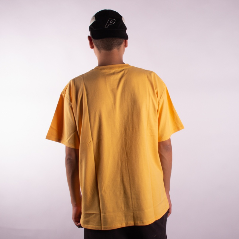 Camiseta Champion Script Logo Contour Amarelo