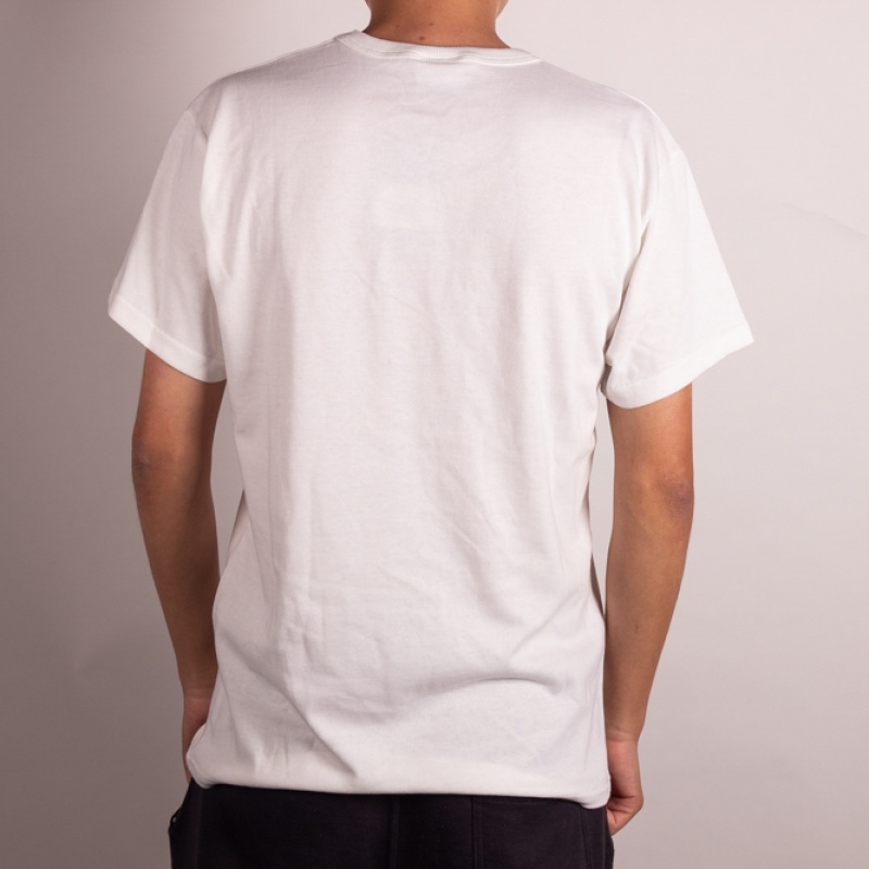 Camiseta Champion Script Embroidery Logo Branco