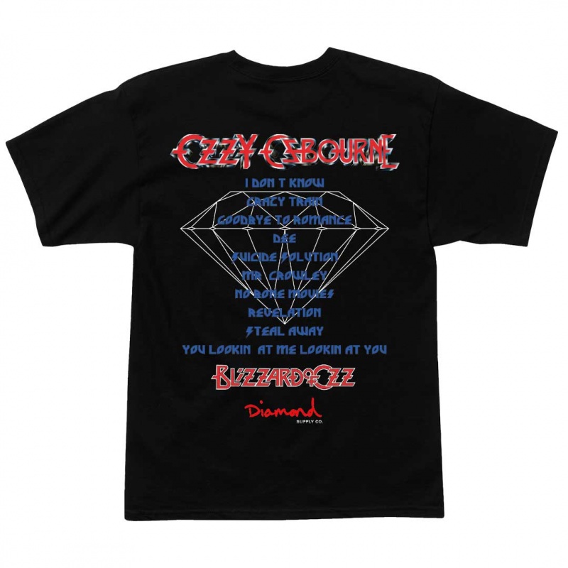 Camiseta Diamond Blizzard Of Ozzy Preto