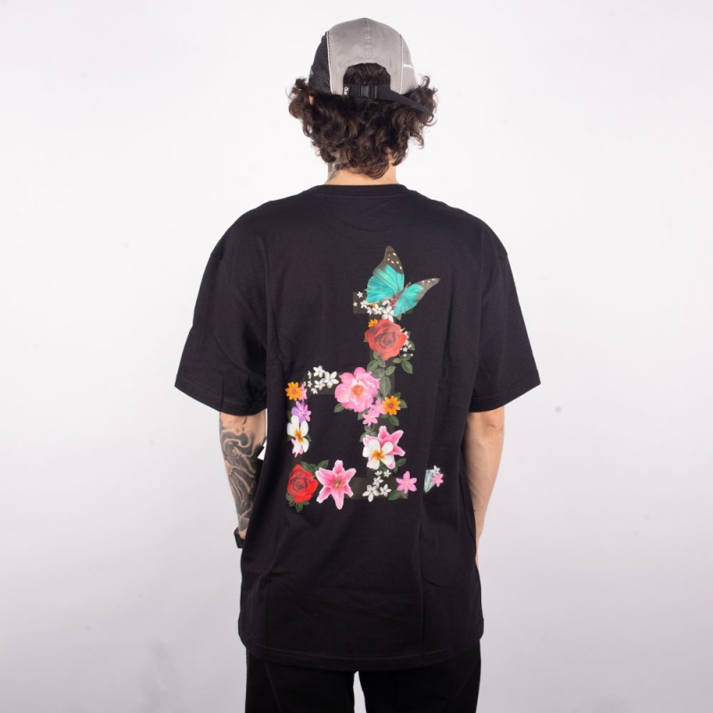 Camiseta Diamond Flowers Preto