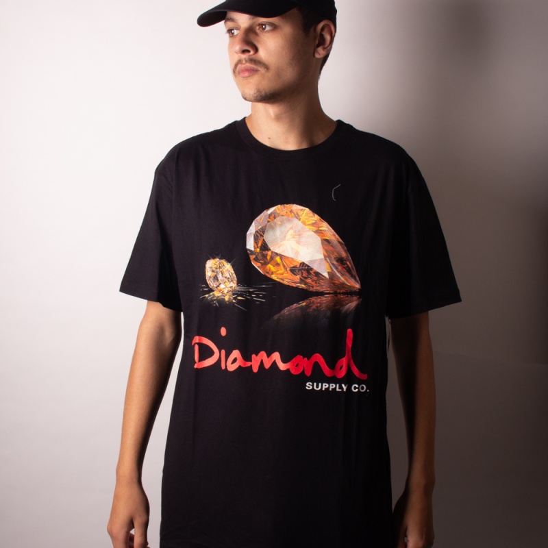 Camiseta Diamond Mirror Preto