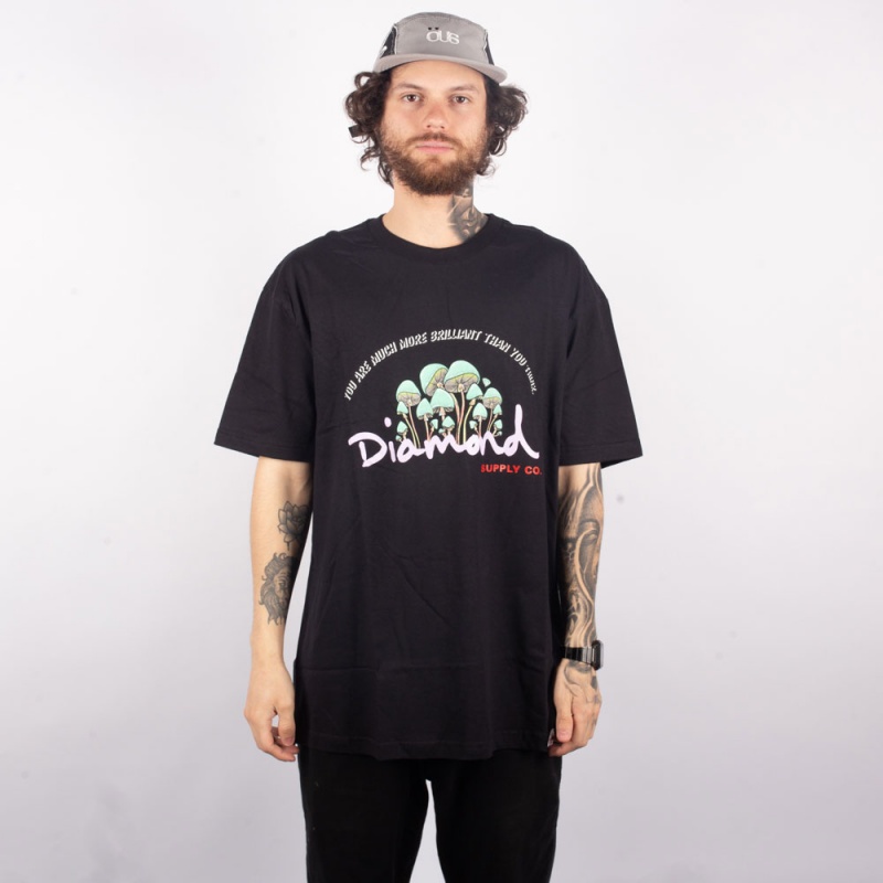 Camiseta Diamond Mushrooms Preto