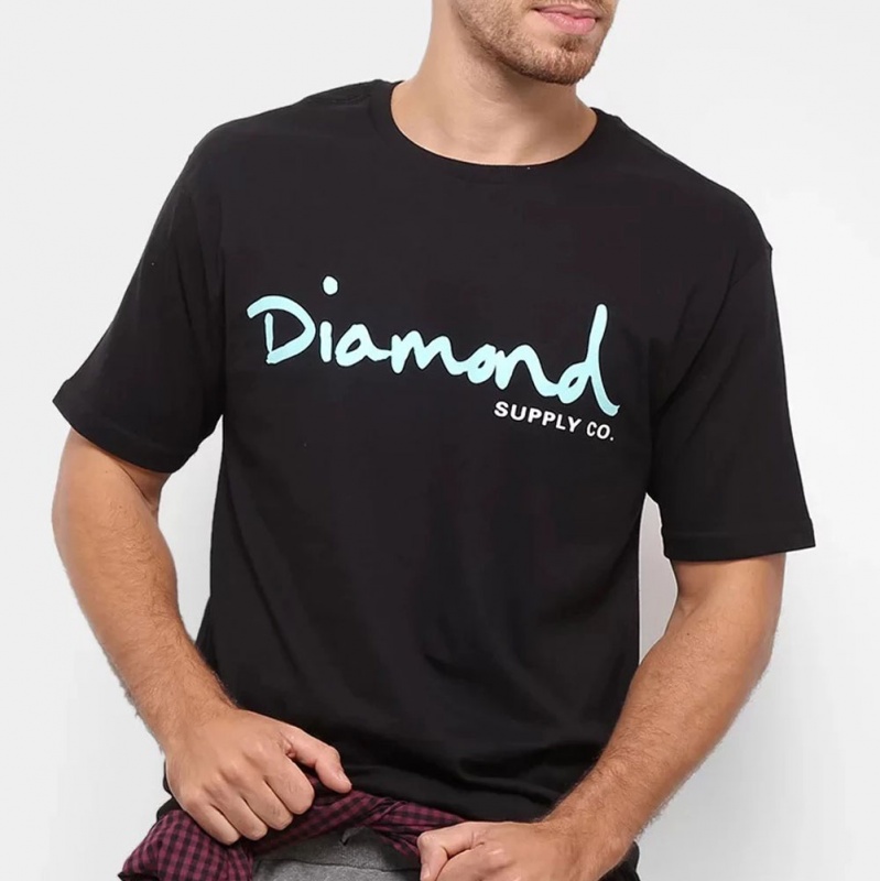 Camiseta Diamond Og Script Large Preto