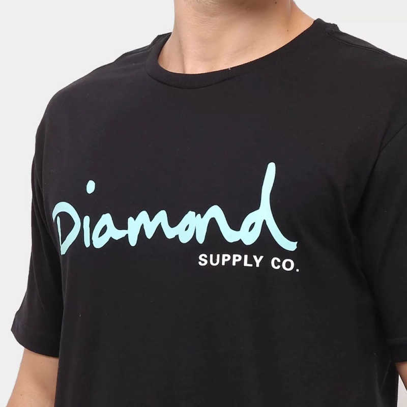 Camiseta Diamond Og Script Large Preto