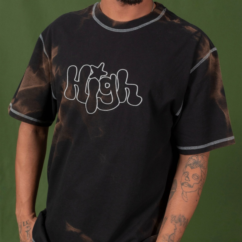 Camiseta High Dyed Bubbly Preto