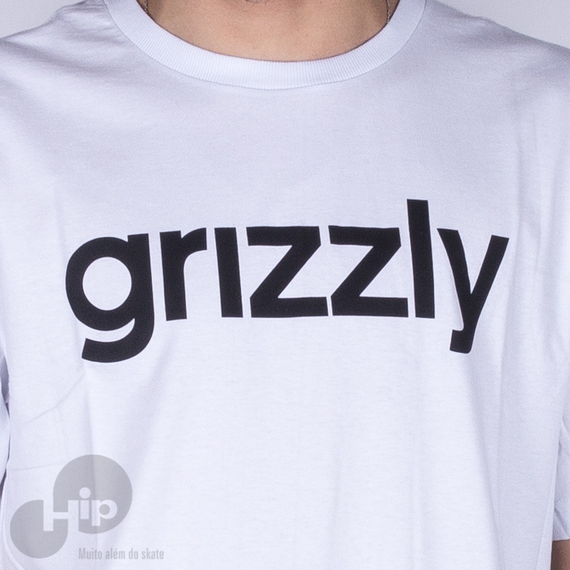 Camiseta Grizzly Lowercase Logo Branca