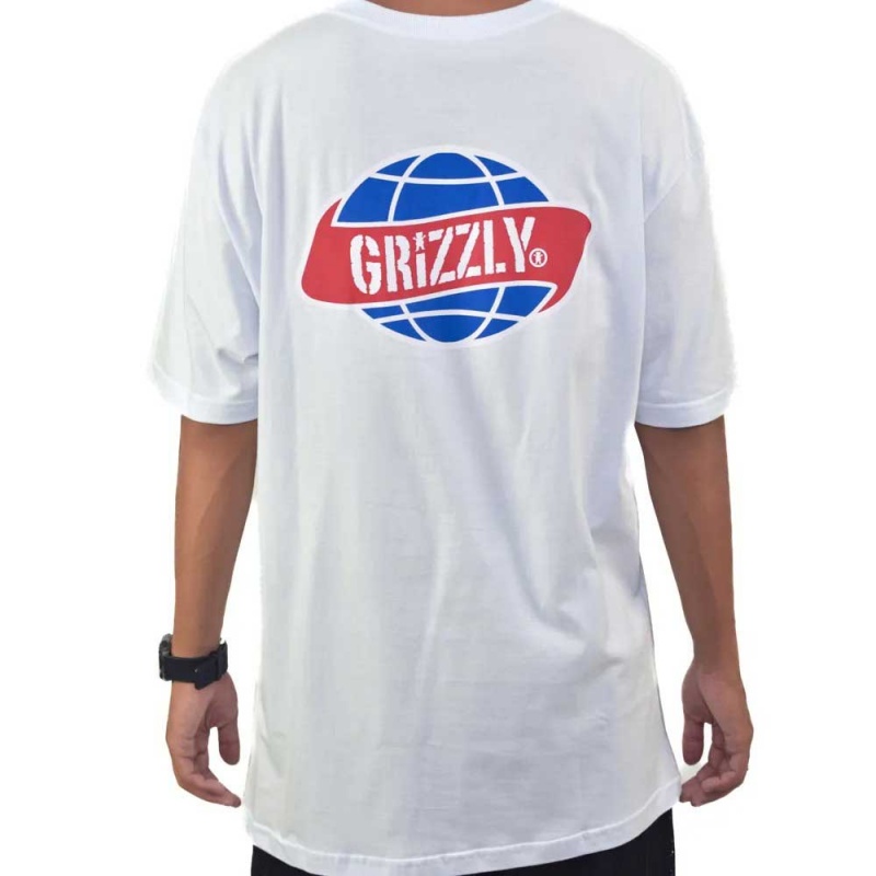 Camiseta Grizzly Round The World Branco