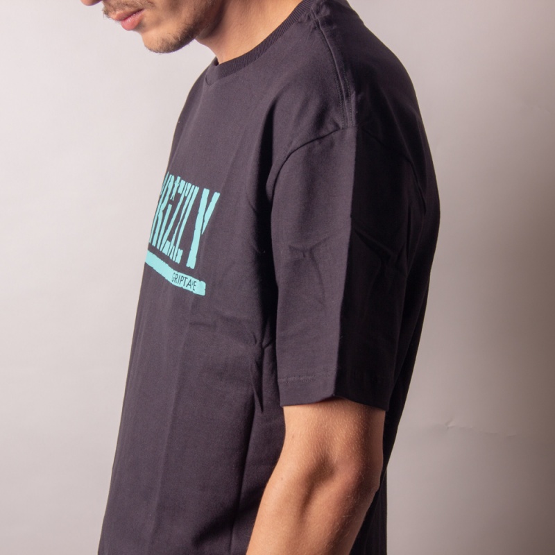 Camiseta Grizzly Stamped Large Preto