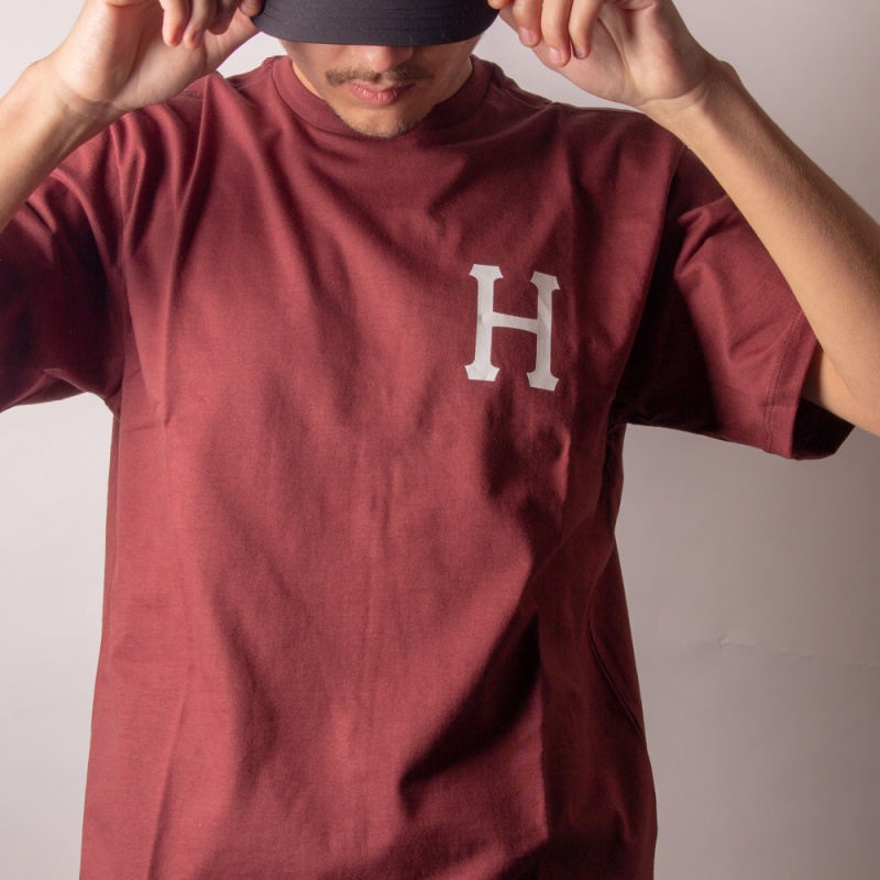 Camiseta HUF Classic H Vinho