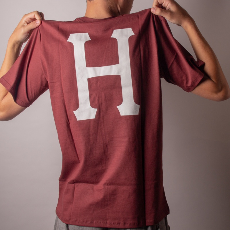 Camiseta HUF Classic H Vinho