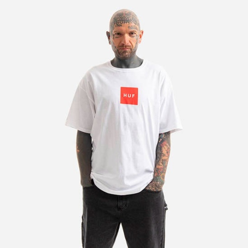 Camiseta Huf Essentials Box Logo Branco