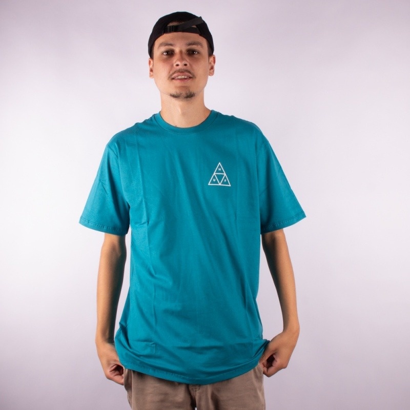 Camiseta Huf Essentials Large Azul Escuro