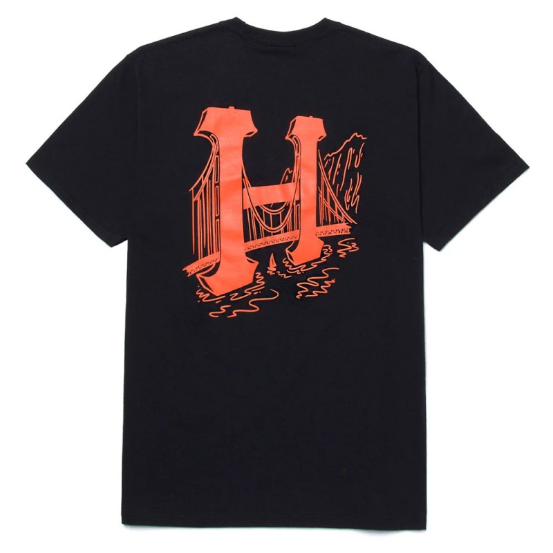 Camiseta Huf Golden Gate Classic Preto