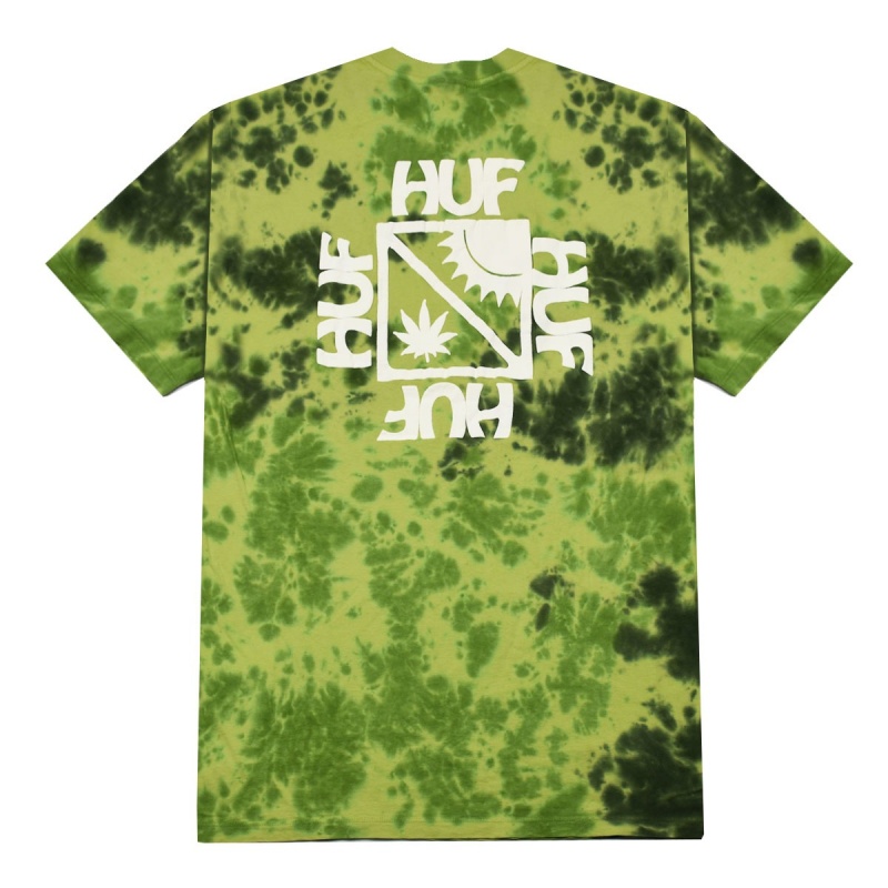 Camiseta Huf Sunshine Tie Dye Verde