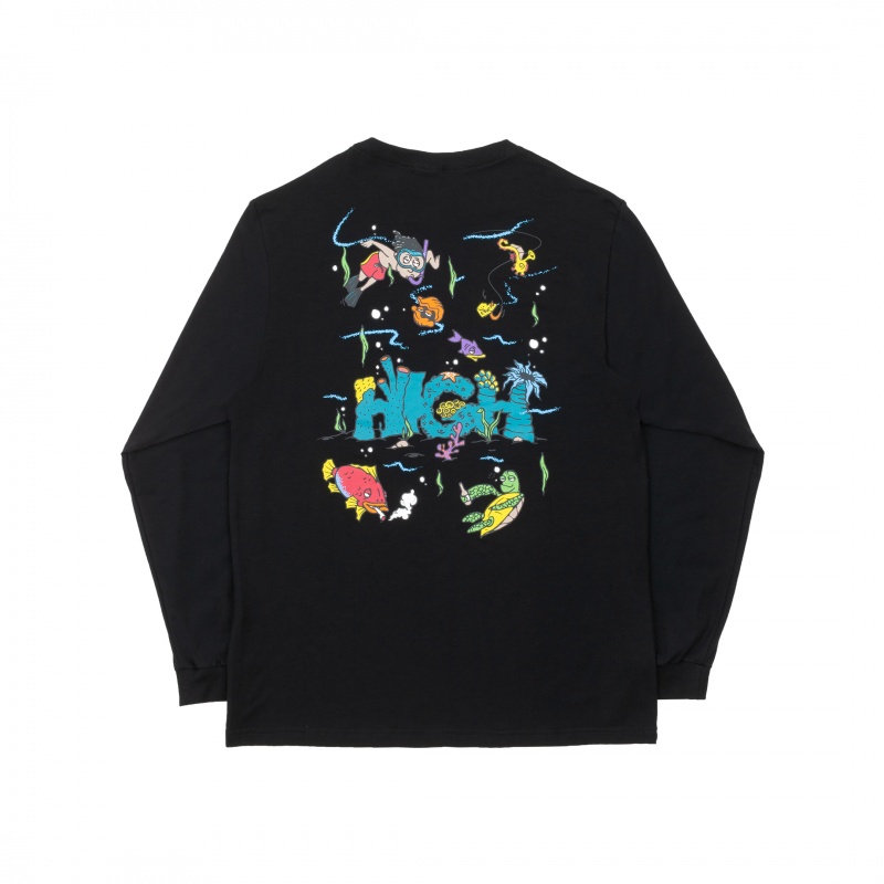 Camiseta Manga Longa High Ocean Preto