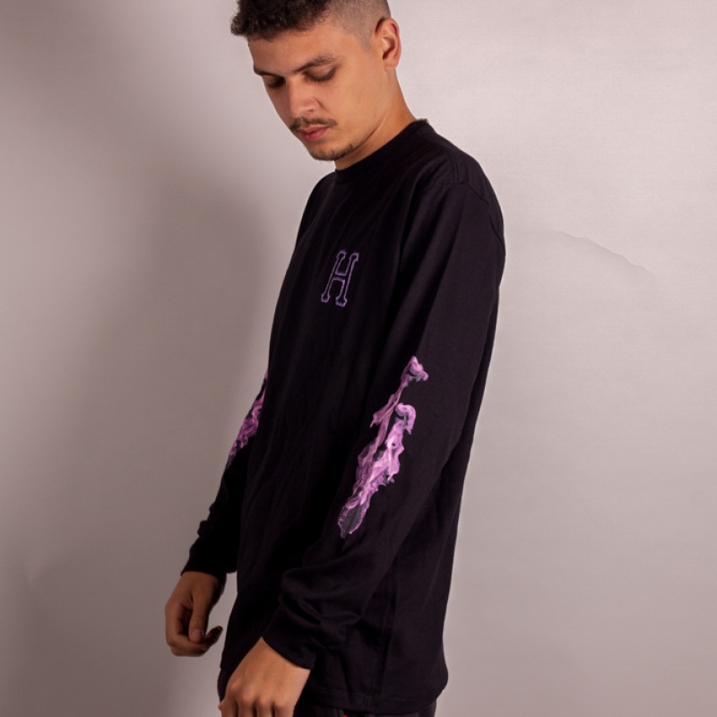 Camiseta Manga Longa Huf Screw Head Preto