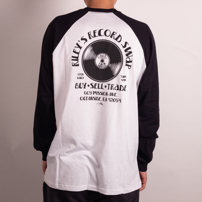 Camiseta Manga Longa Lakai Record Swap Jersey Branco