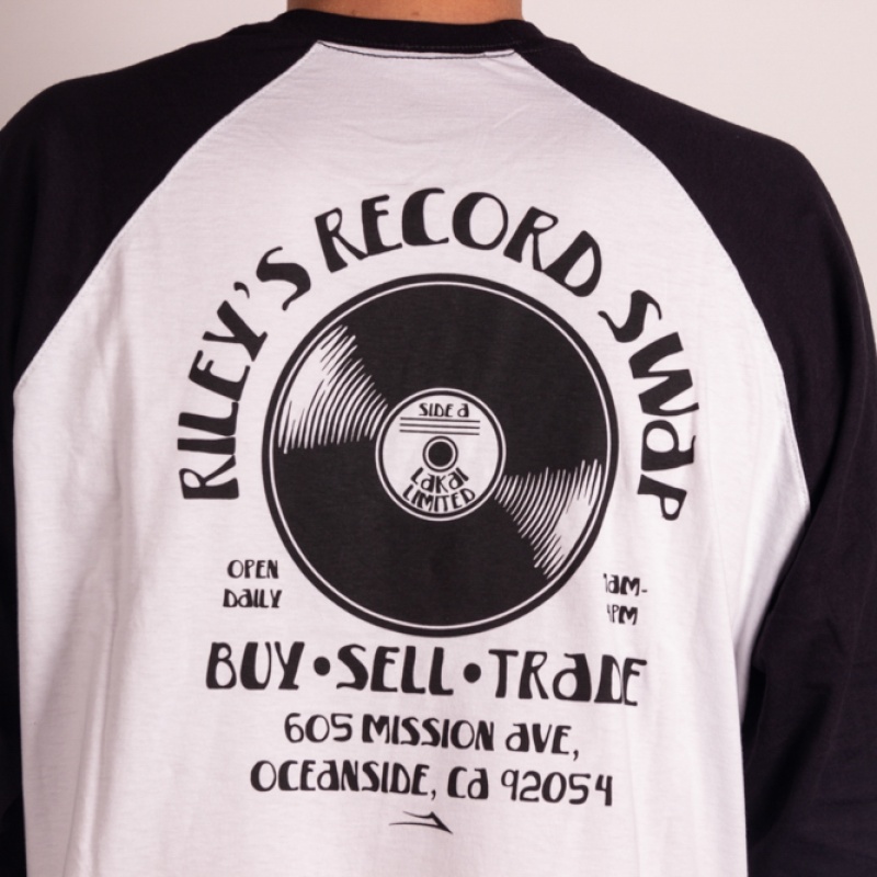 Camiseta Manga Longa Lakai Record Swap Jersey Branco