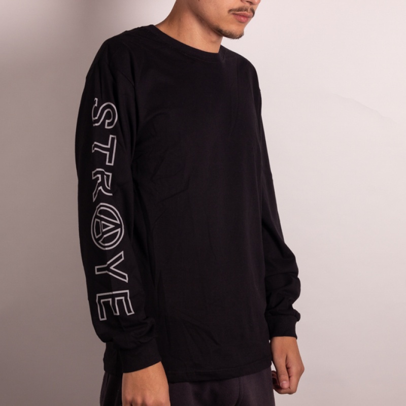 Camiseta Manga Longa Staye Super Trap Preto