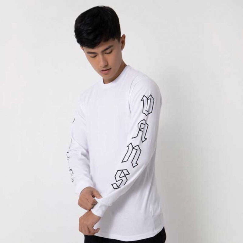 Camiseta Manga Longa Vans Boxed Up Branco