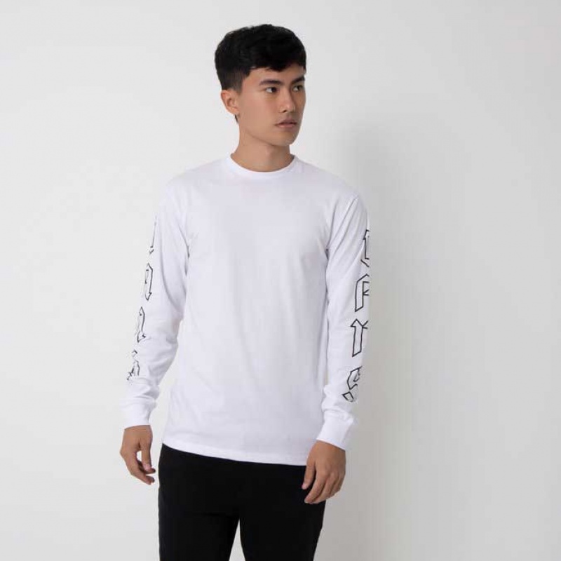 Camiseta Manga Longa Vans Boxed Up Branco