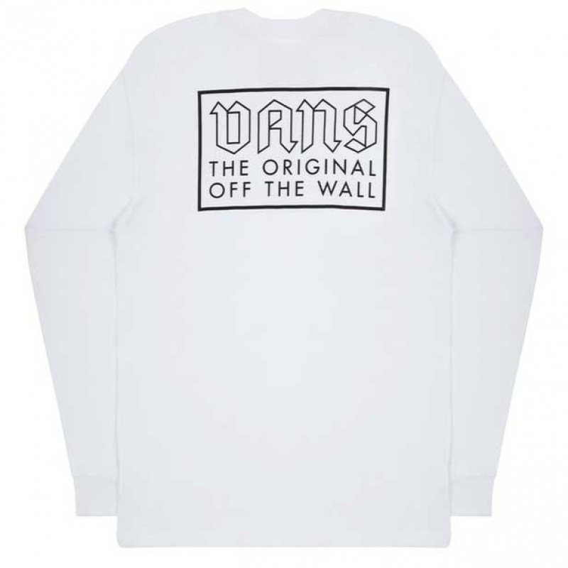 Camiseta Manga Longa Vans Boxed Up Branco