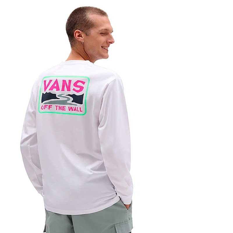 Camiseta Manga Longa Vans Summer Camp Branco