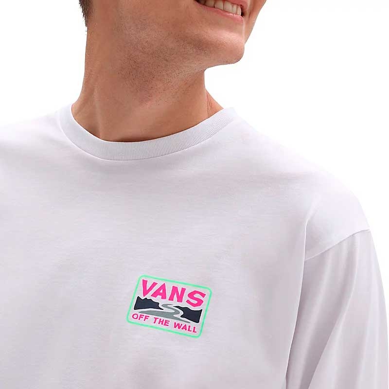 Camiseta Manga Longa Vans Summer Camp Branco