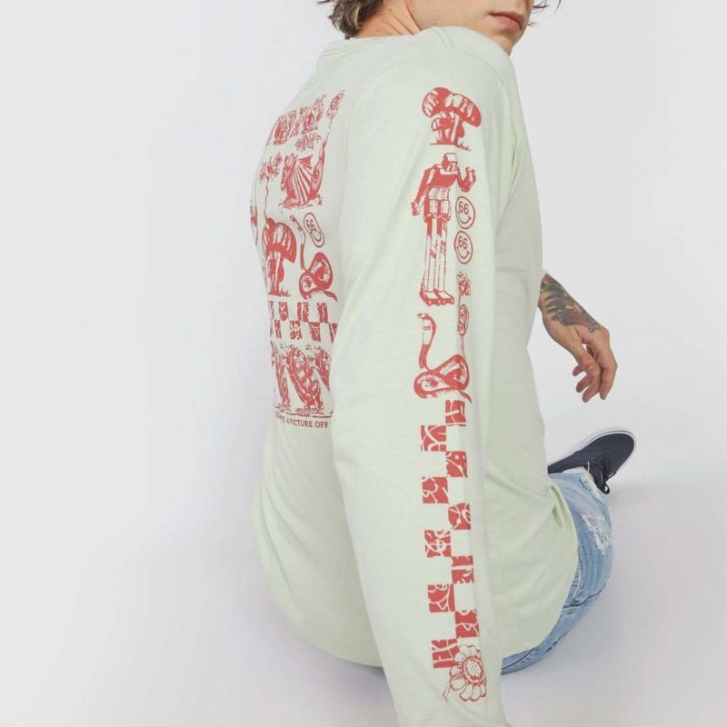 Camiseta Manga Longa Vans Visualize a Picture Verde