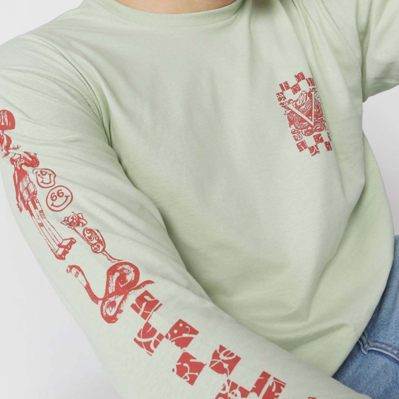 Camiseta Manga Longa Vans Visualize a Picture Verde