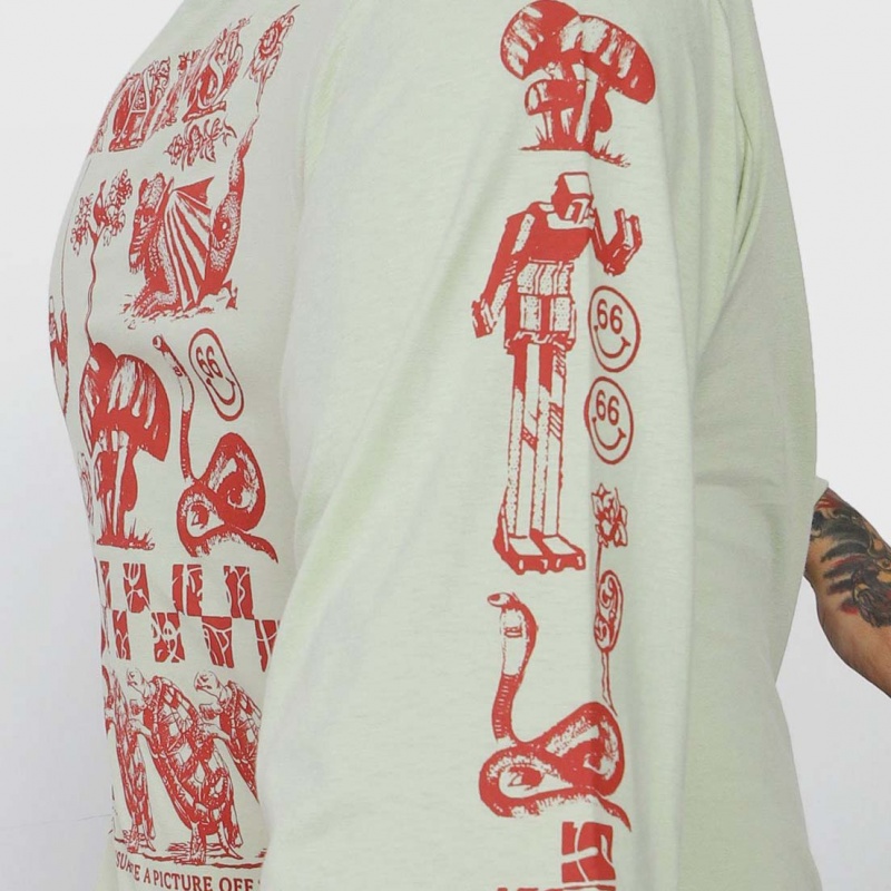 Camiseta Manga Longa Vans Visualize a Picture Verde