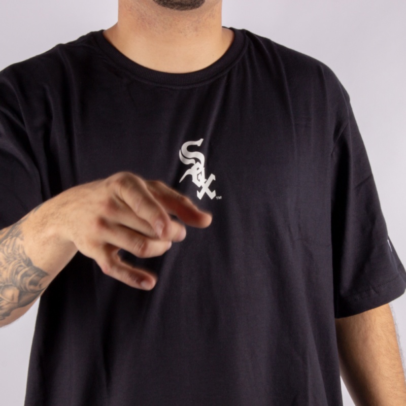 Camiseta New Era White Sox La 90 Lowriders Large Preto