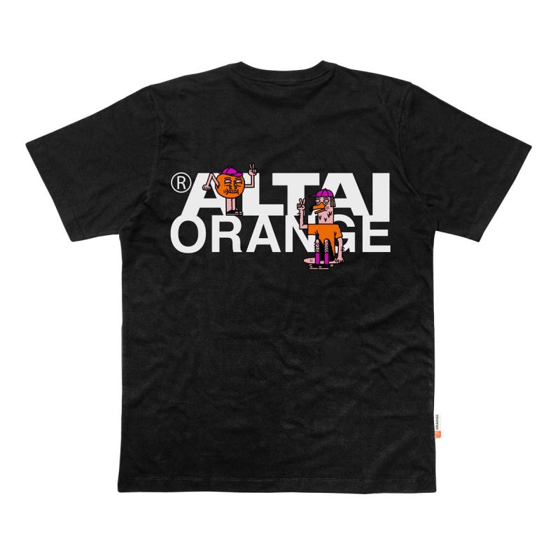 Camiseta Orange Collab Altai Preto