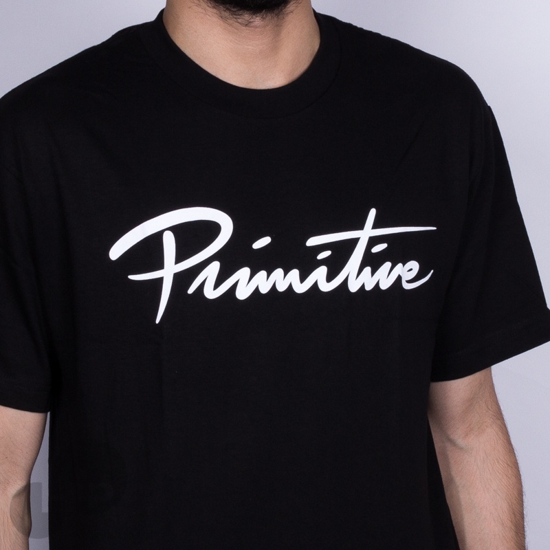 Camiseta Primitive Nuevo Script Preta