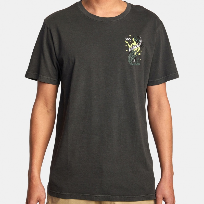 Camiseta RVCA Save Ours Souls Cinza Escuro