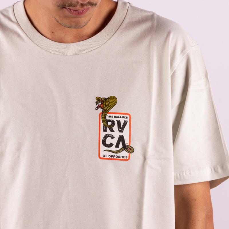 Camiseta RVCA Snake Eyes Bege